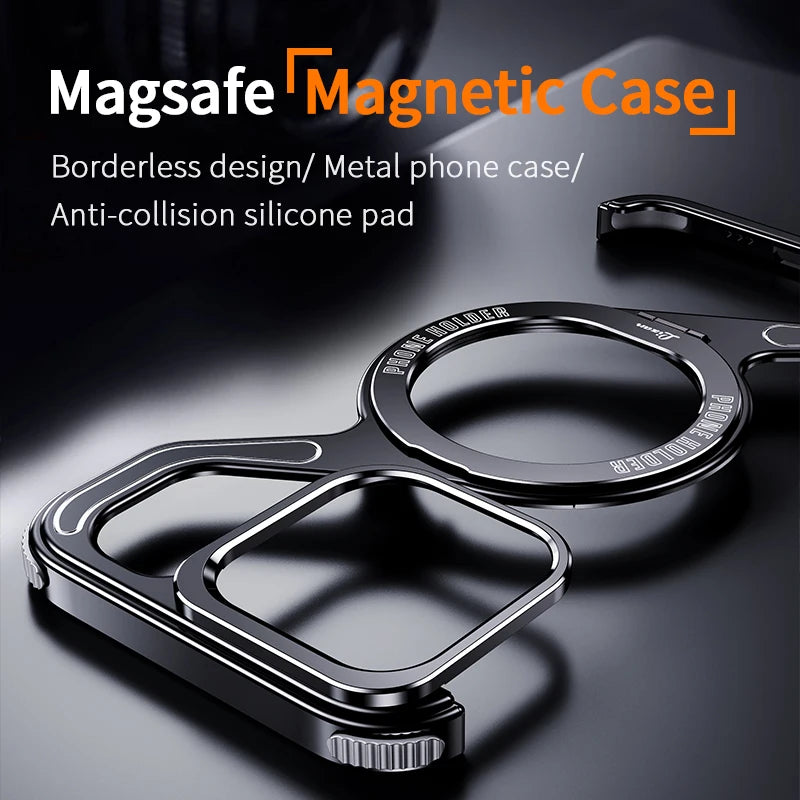 Z Shape Magnetic Metal Snap-on Phone Case For Iphone