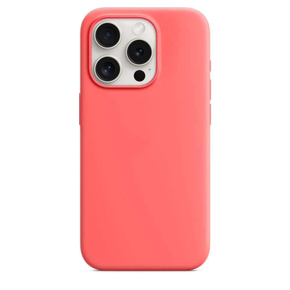 New Liquid Silicone with logo  For iPhone 15 ProMax