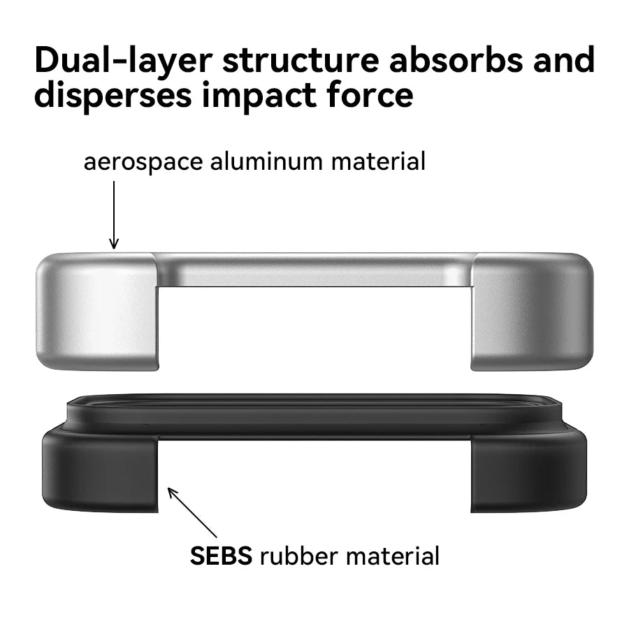 Genuine Aluminum SEBS Rubber Metal Bumper Double-layer ARC Case