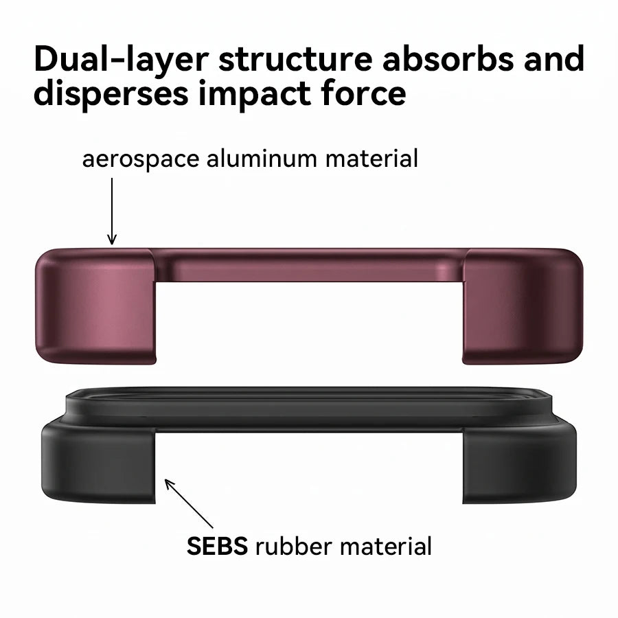 Genuine Aluminum SEBS Rubber Metal Bumper Double-layer ARC Case