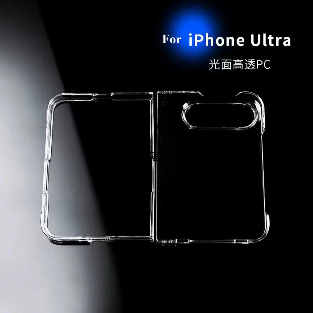 Simple Classic Transparent Clear Ultra-thin Folding Phone Case for IPhone Duo IPhone Duo 5G 2026 Shockproof Hard Back Cover