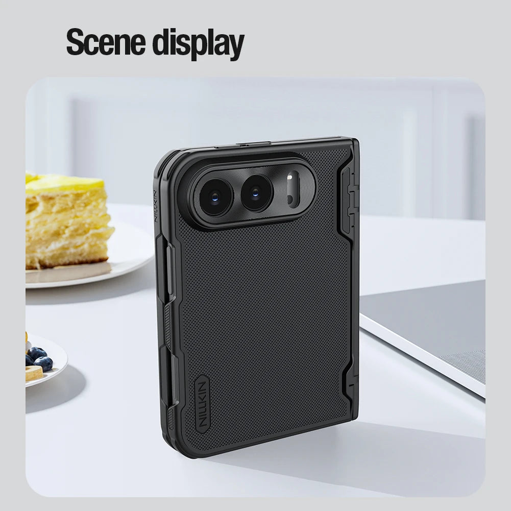 Magsafe Case For iPhone Duo Nillkin Frosted Fold Prop Fonrt + Back Magnetic Cover