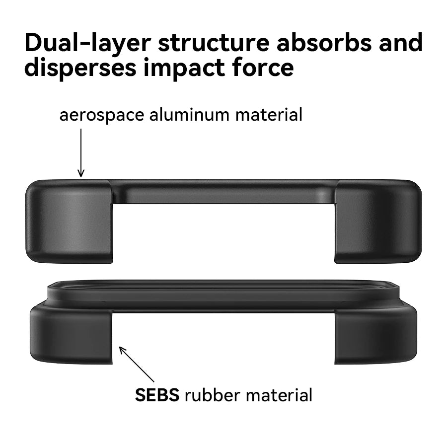 Genuine Aluminum SEBS Rubber Metal Bumper Double-layer ARC Case