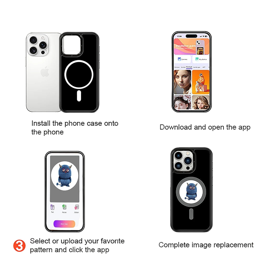 AMOURS 6-COLOR NFC E-INK CASE FOR IPHONE