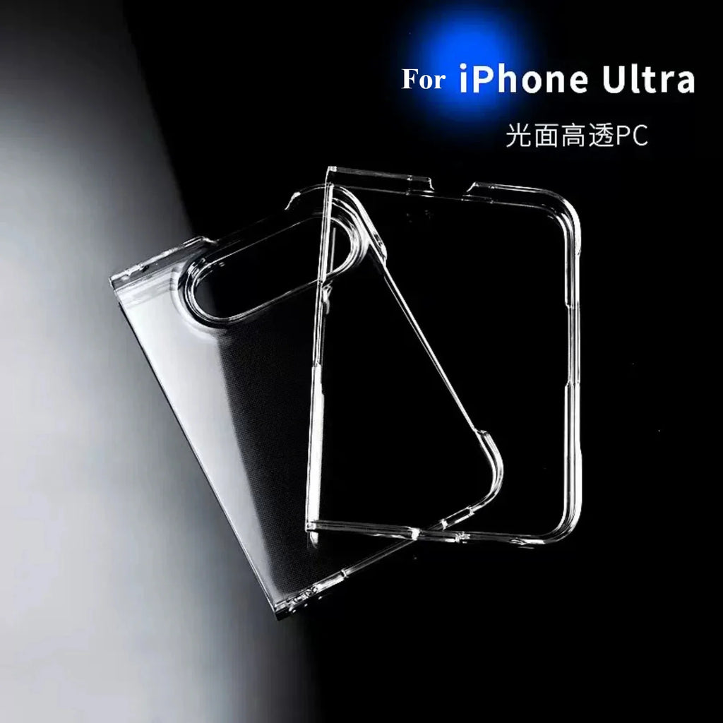 Simple Classic Transparent Clear Ultra-thin Folding Phone Case for IPhone Duo IPhone Duo 5G 2026 Shockproof Hard Back Cover