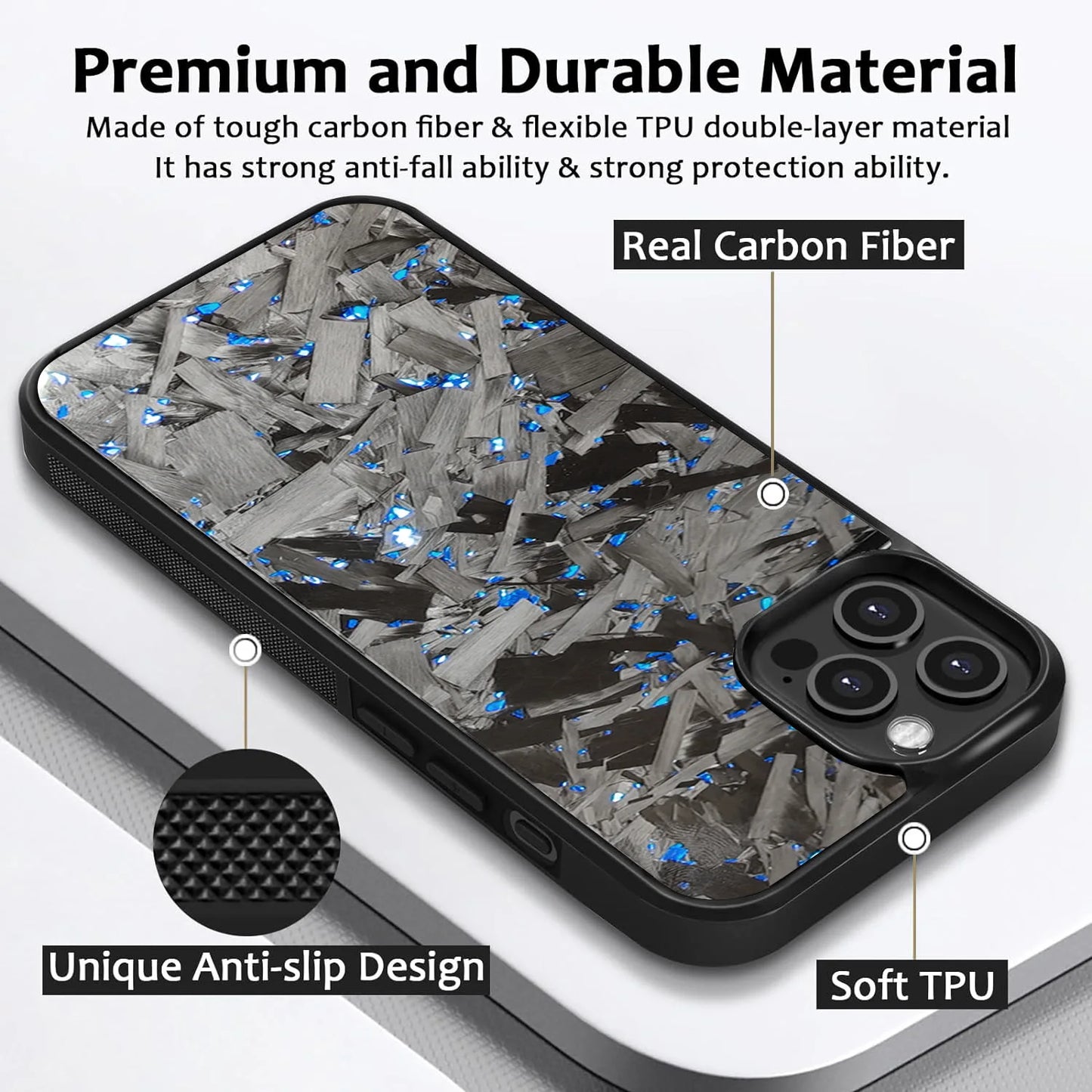 Real Carbon Fiber Magnetic Phone Case