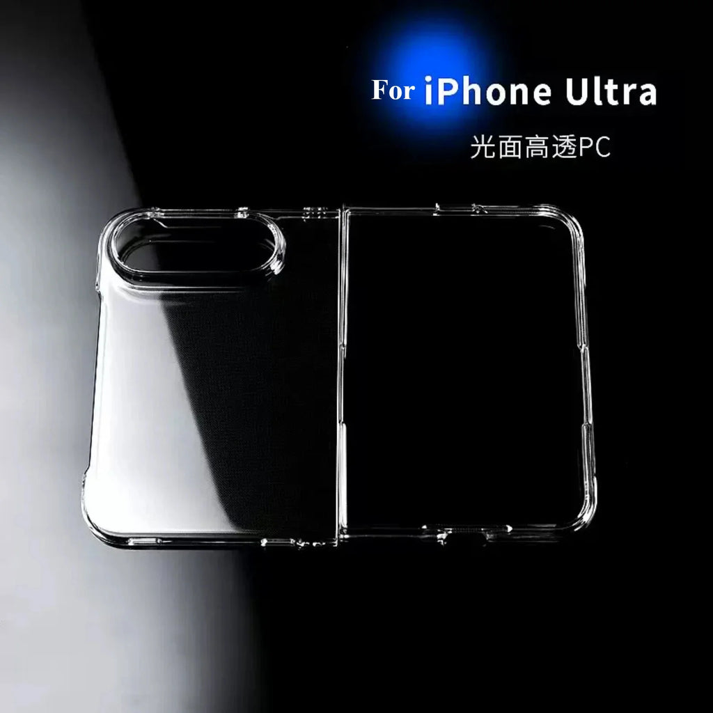 Simple Classic Transparent Clear Ultra-thin Folding Phone Case for IPhone Duo IPhone Duo 5G 2026 Shockproof Hard Back Cover
