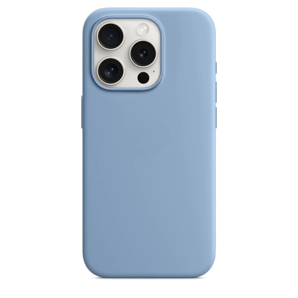 New Liquid Silicone with logo  For iPhone 15 ProMax