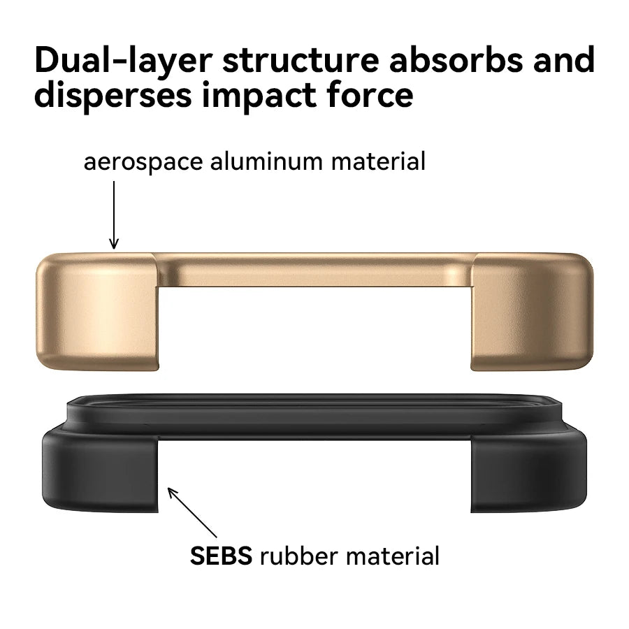Genuine Aluminum SEBS Rubber Metal Bumper Double-layer ARC Case