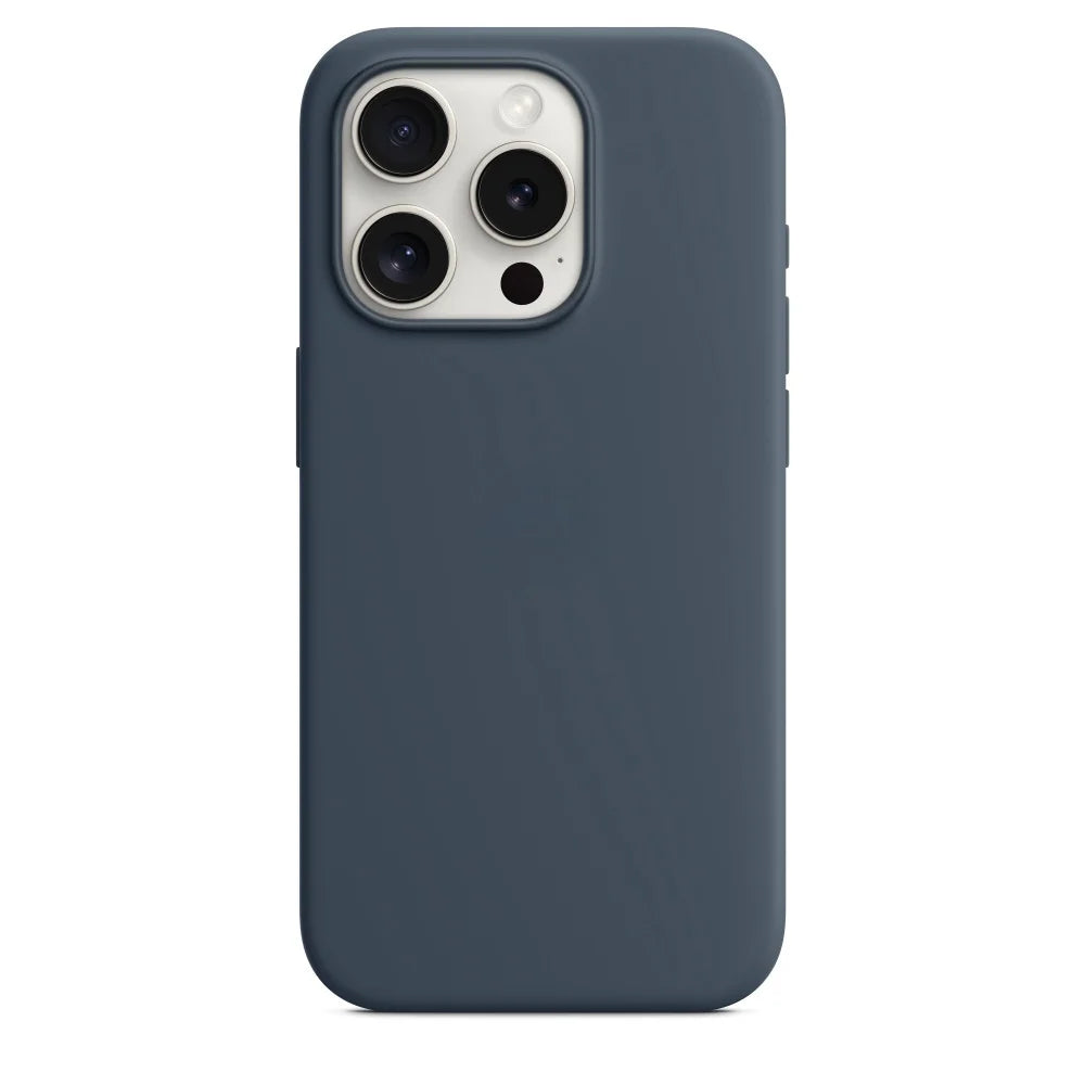 New Liquid Silicone with logo  For iPhone 15 ProMax