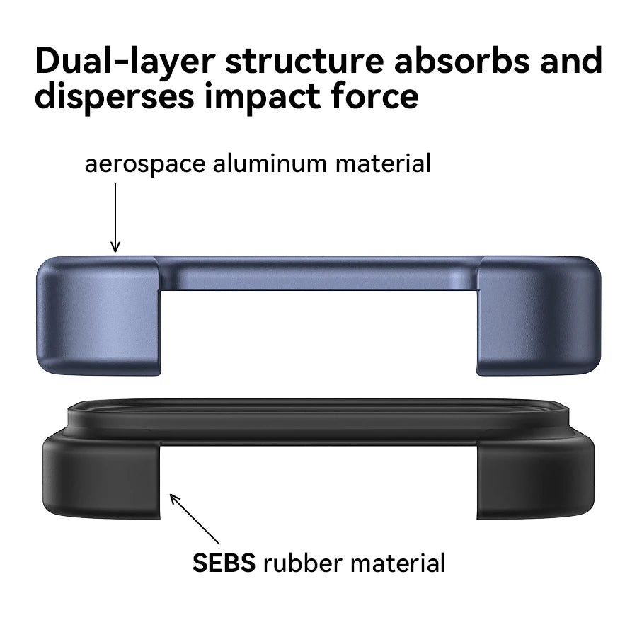 Genuine Aluminum SEBS Rubber Metal Bumper Double-layer ARC Case