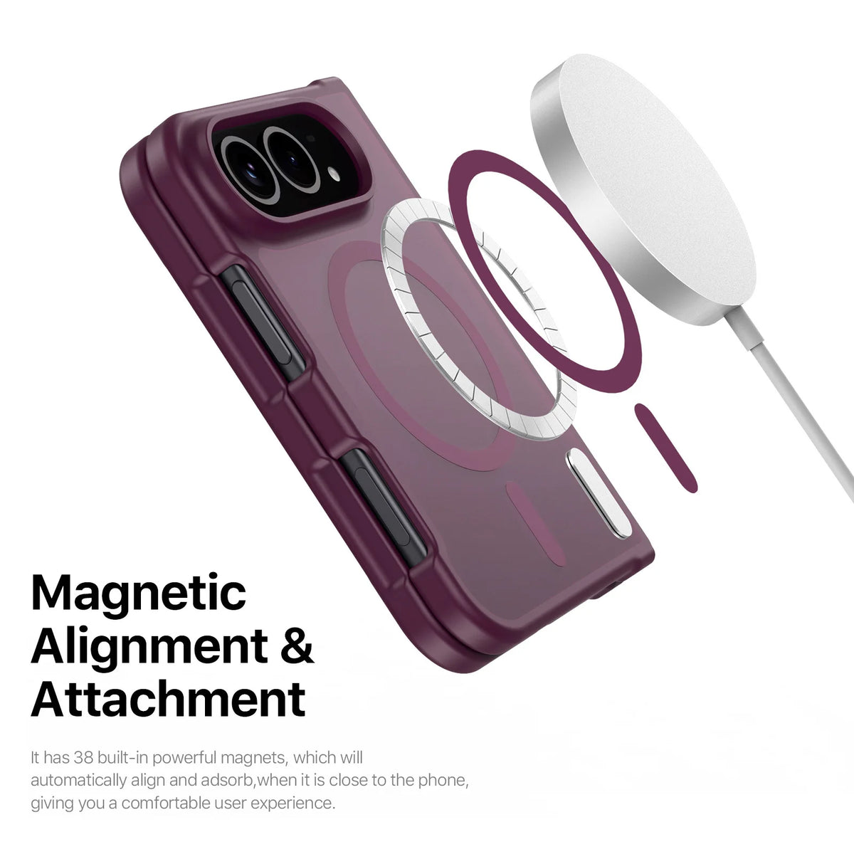 For iPhone 18 Matte Magnetic Case