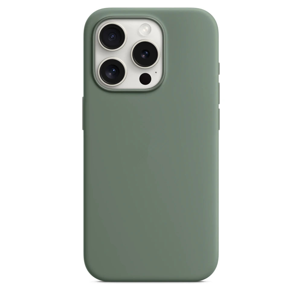 New Liquid Silicone with logo  For iPhone 15 ProMax