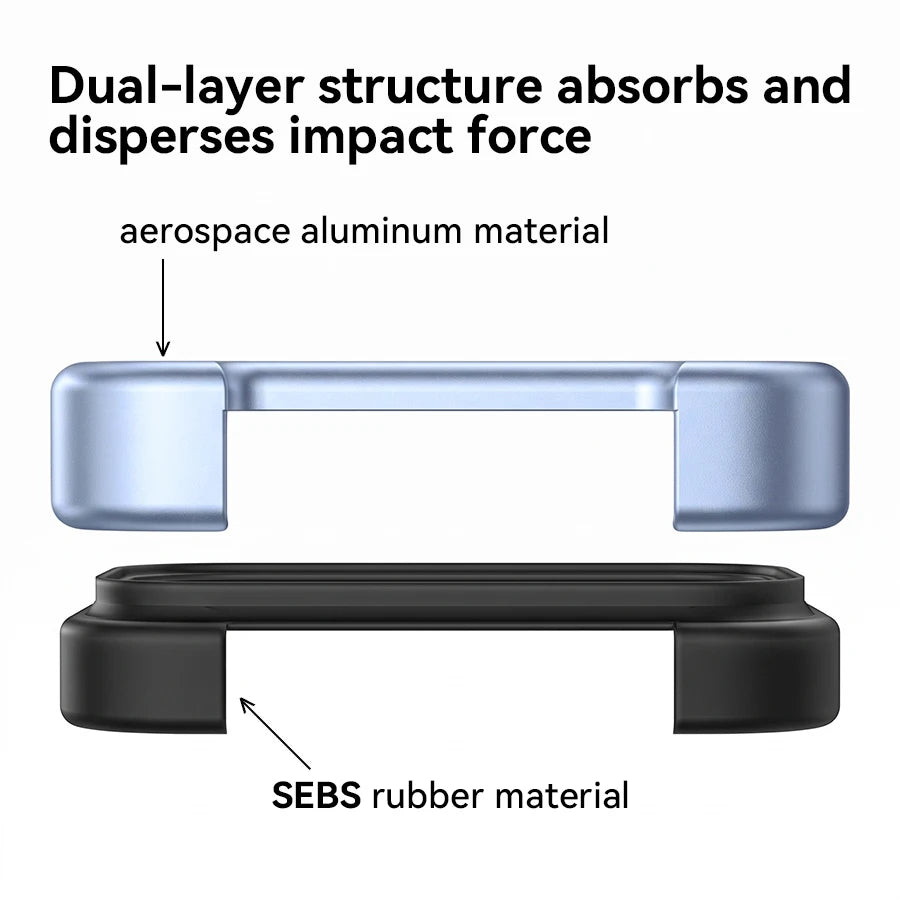Genuine Aluminum SEBS Rubber Metal Bumper Double-layer ARC Case