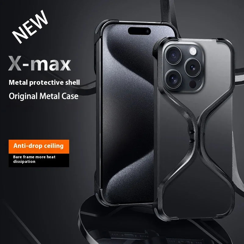 X-max case metal anti drop radiating protective cover originality hollow design
