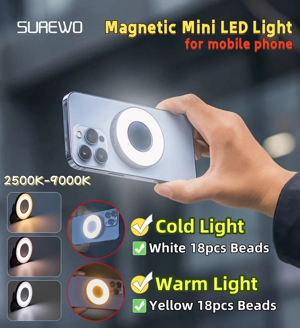 Magnetic LED Fill-in Light Small Flash Delicate Lamp