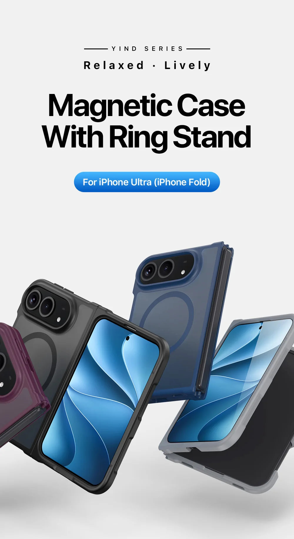 For iPhone 18 Matte Magnetic Case