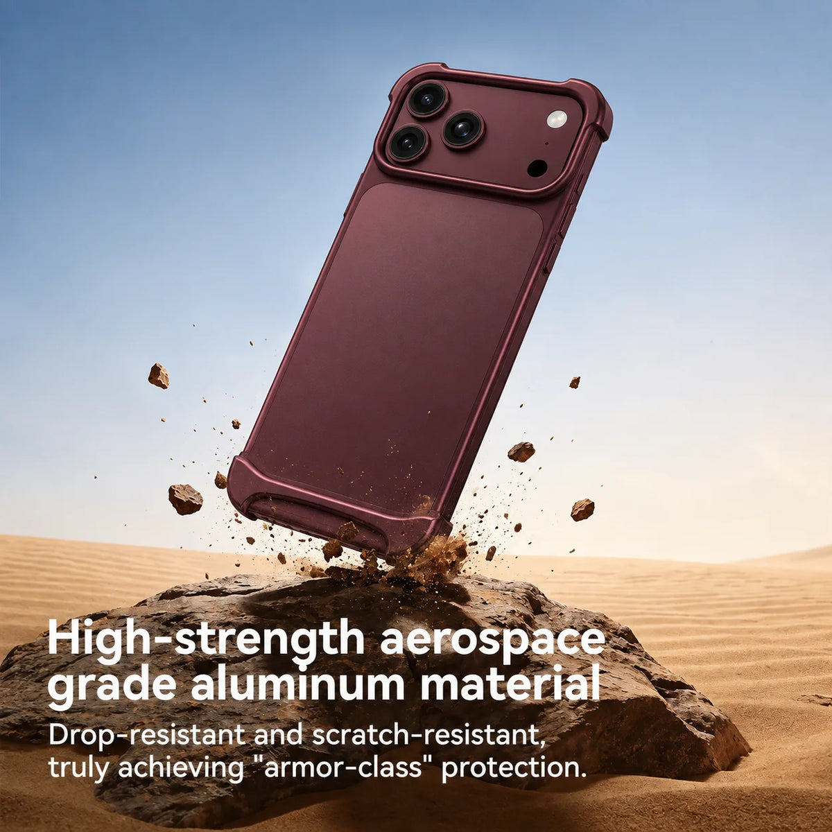 Genuine Aluminum SEBS Rubber Metal Bumper Double-layer ARC Case