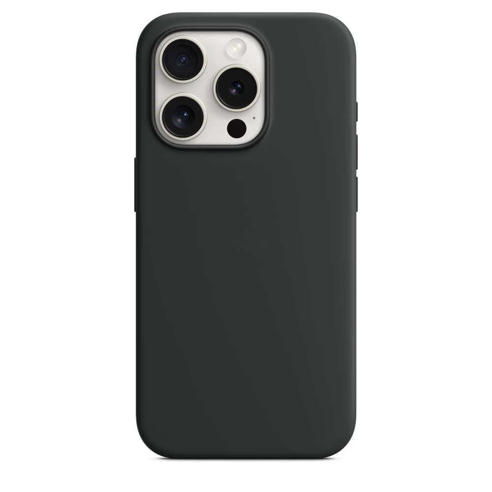 New Liquid Silicone with logo  For iPhone 15 ProMax